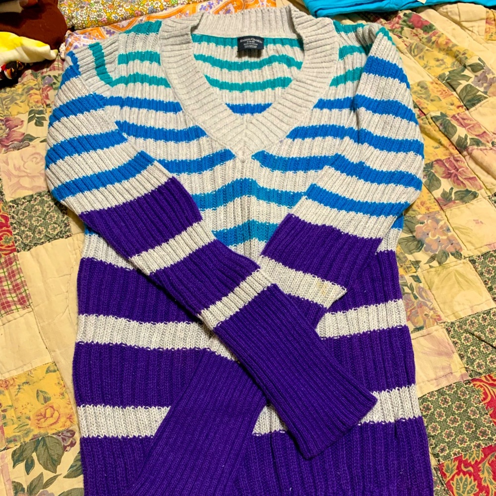 Faded Glory thick knit striped sweater